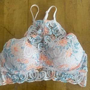 Victorias Secret PINK Date wireless Push Up High Neck bra small